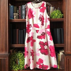 A-line White floral dress